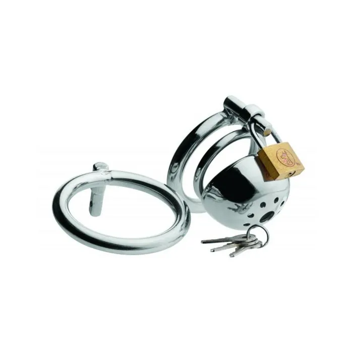 Fairvillacom Male Sex Toys Solitary Extreme Confinement Cage Steel Silver