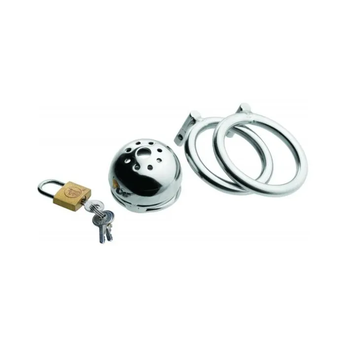 Fairvillacom Male Sex Toys Solitary Extreme Confinement Cage Steel Silver