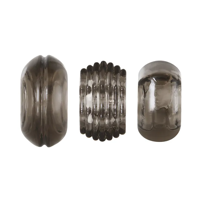 Fairvillacom Male Sex Toys Triple Thick Cock Ring Trio Smoke