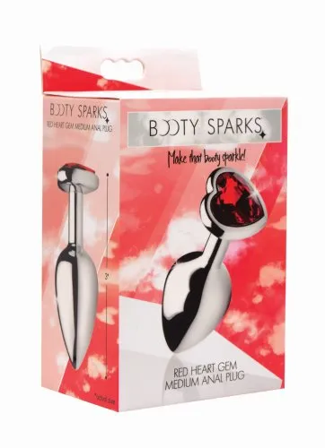 Fairvillacom Red Heart Gem Anal Plug Medium Male Sex Toys
