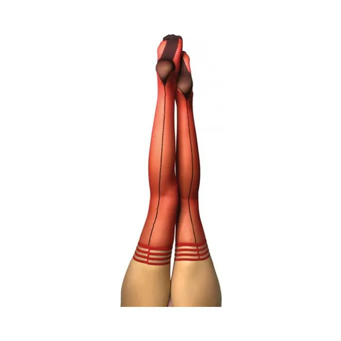Fairvillacom Restraints Kixies Monica Red Sheer With Black Seam And Cuban Heel Size B