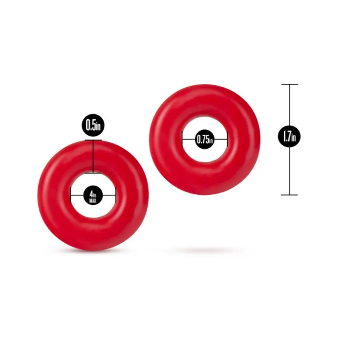 Fairvillacom Stay Hard Donut Rings Oversized Red Vibrators