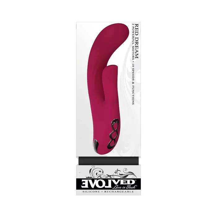 Fairvillacom Vibrators Evolved Red Dream Dual Stim Burgundy
