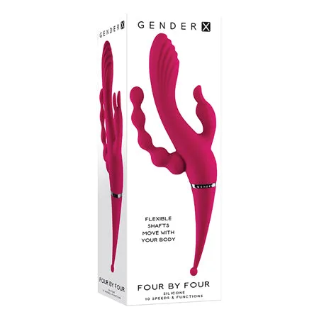 Fairvillacom Vibrators Gender X Four by Four Vibrator Burgundy