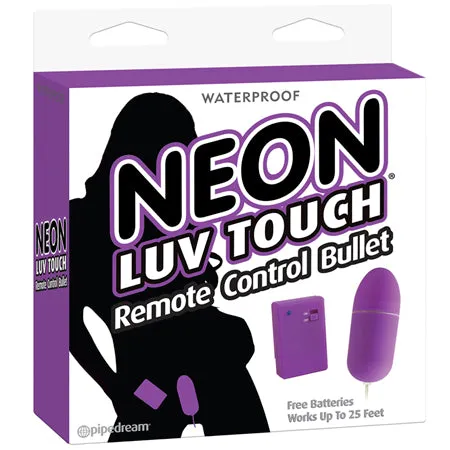 Fairvillacom Vibrators Neon Luv Touch Remote Bullet Purple