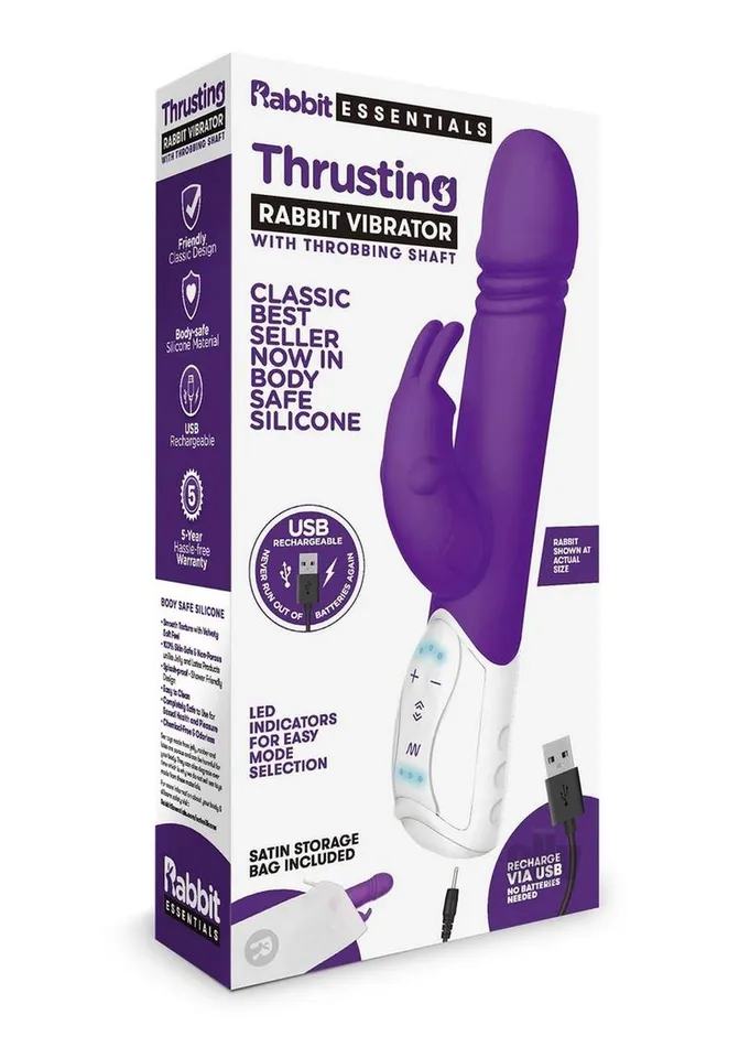 Fairvillacom Vibrators Re Recharge Thrust Rabbit Vibe Purple