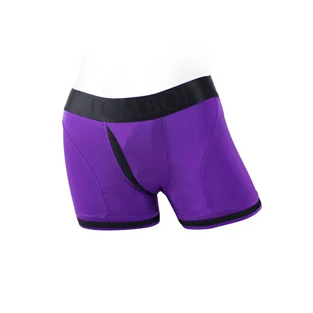 Fairvillacom Vibrators SpareParts Tomboii Nylon Boxer Briefs Harness PurpleBlack Size XXS