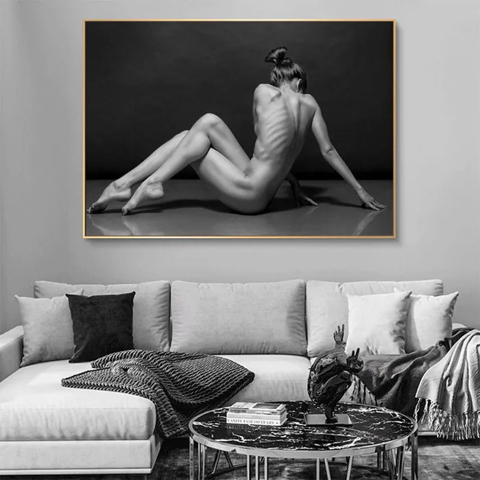 Female form 2 of 3 Studio photography work reprinted onto quality canvas ShhhOb Anal