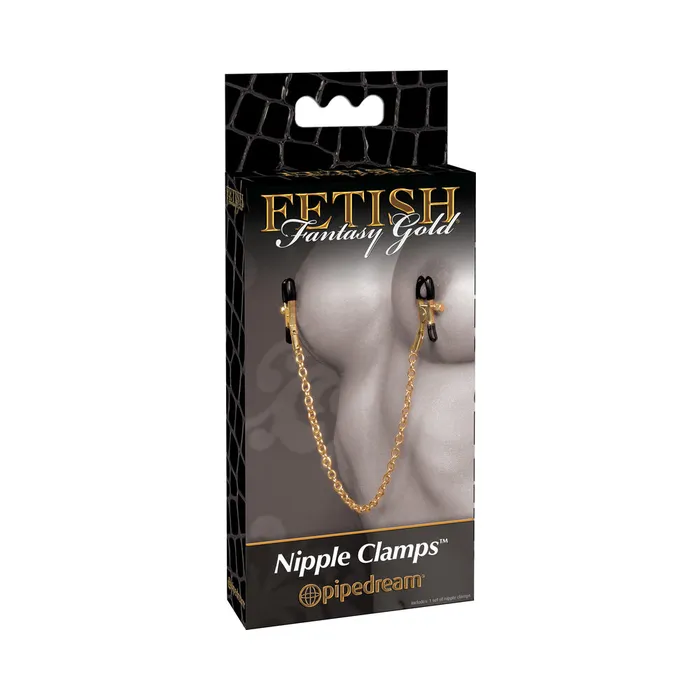 Female Sex Toys Fairvillacom Fetish Fantasy Gold Chain Nipple Clamps Gold