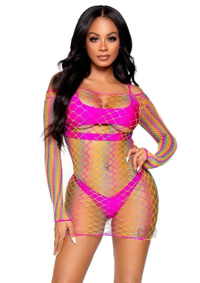 Female Sex Toys Fairvillacom Ombre Rainbow Long Sleeve Mini Dress Os