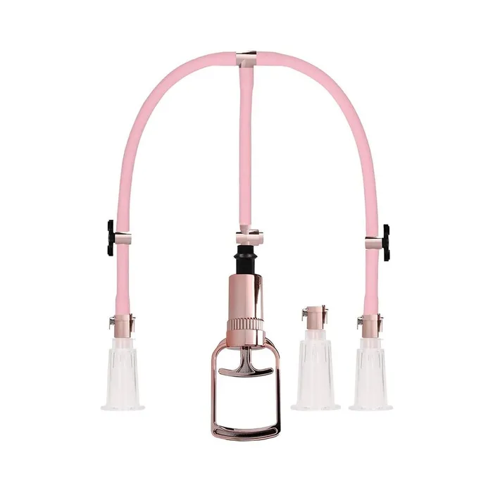 Female Sex Toys Fairvillacom Pumped Clitoral Nipple Pump Set Medium Rose