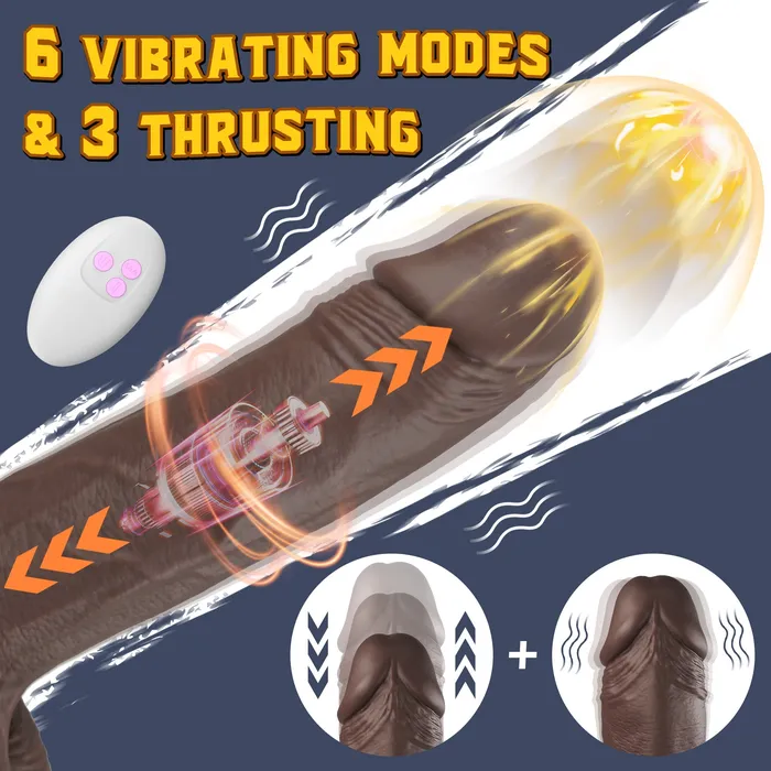 Female Sex Toys KERERO Georgi Dildo Realistic Vibrator with Thrusting Vibrating Patterns