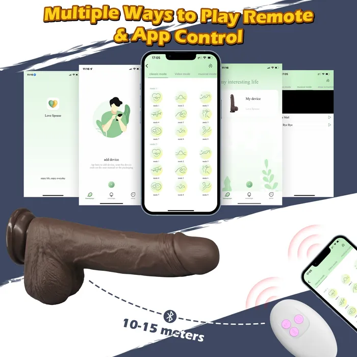Female Sex Toys KERERO Georgi Dildo Realistic Vibrator with Thrusting Vibrating Patterns