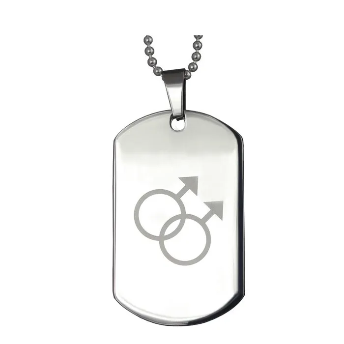 Female Sex Toys Necklace LGBT Pride twin Mars symbol dog tag in Silver ShhhOb Female Sex Toys Necklace LGBT Pride twin Mars symbol dog tag in Silver ShhhOb