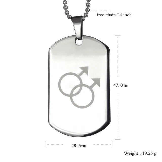 Female Sex Toys Necklace LGBT Pride twin Mars symbol dog tag in Silver ShhhOb Female Sex Toys Necklace LGBT Pride twin Mars symbol dog tag in Silver ShhhOb