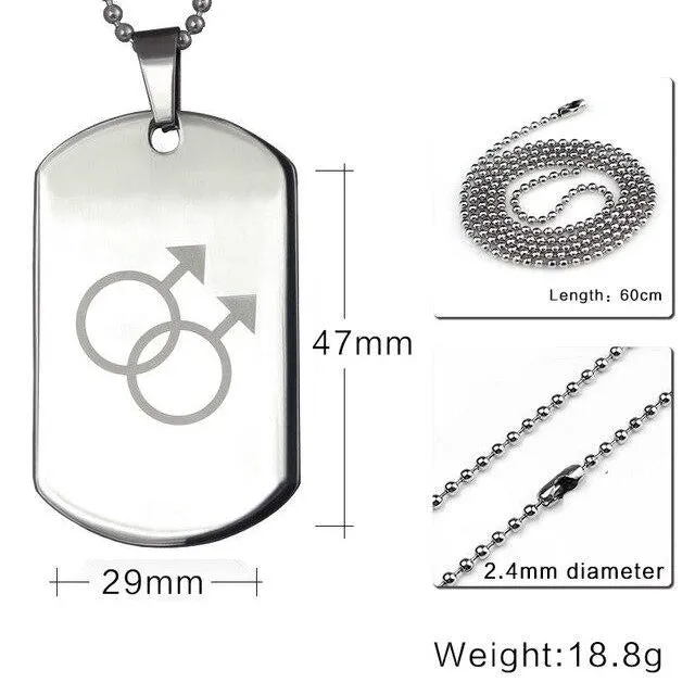Female Sex Toys Necklace LGBT Pride twin Mars symbol dog tag in Silver ShhhOb Female Sex Toys Necklace LGBT Pride twin Mars symbol dog tag in Silver ShhhOb