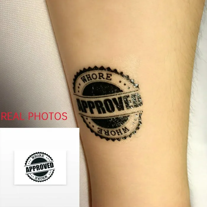 Female Sex Toys Temporary waterproof tattoos for BDSM slaves Approved Whore ShhhOb Female Sex Toys Temporary waterproof tattoos for BDSM slaves Approved Whore ShhhOb