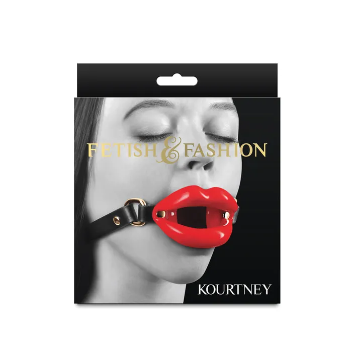 Fetish Fashion Kourtney Lips Open Mouth Restraint Red ShhhWndsr Vibrators