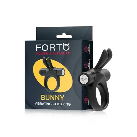 Forto Bunny Vibrating Cockring Black Fairvillacom Vibrators