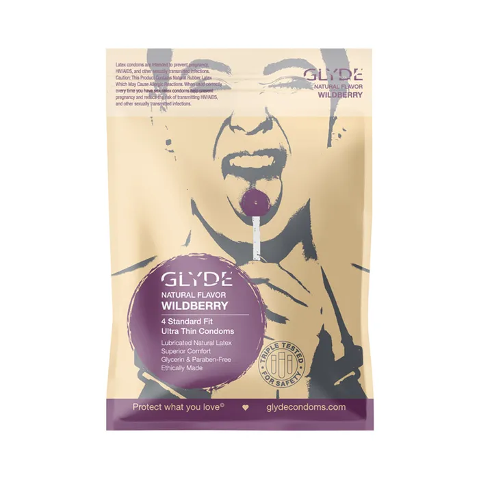 Glyde Ultra Natural Flavor 4pk Wildberry Condoms Fairvillacom Female Sex Toys Glyde Ultra Natural Flavor 4pk Wildberry Condoms Fairvillacom Female Sex Toys