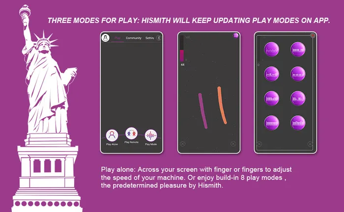 Hismith HS06 Sex Machine Package with APP Remote Control plus a Silicone Dildo ShhhHS Female Sex Toys