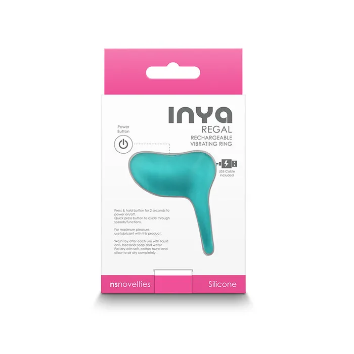 INYA Regal Teal Teal USB Rechargeable Finger Stimulator ShhhWndsr Vibrators