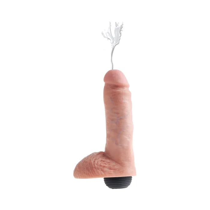 King Cock 8 inches Squirting Cck Balls Beige Fairvillacom Dildos