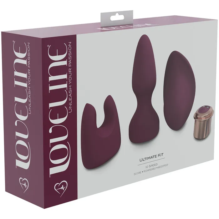 Loveline ULTIMATE Kit interchangeable Bullet Vibe Set Burgundy ShhhWndsr Vibrators Loveline ULTIMATE Kit interchangeable Bullet Vibe Set Burgundy ShhhWndsr Vibrators