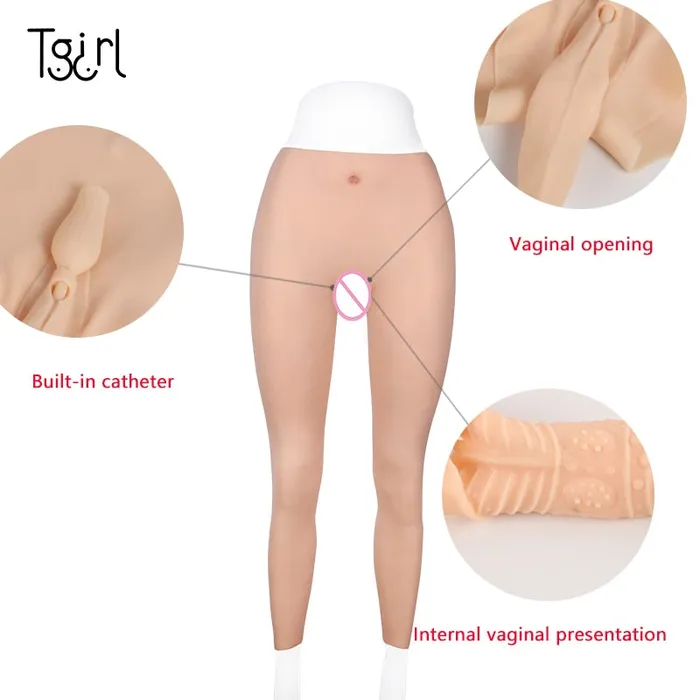 Lower body female suit with vaginal tract penis sleeve ShhhOb Male Sex Toys