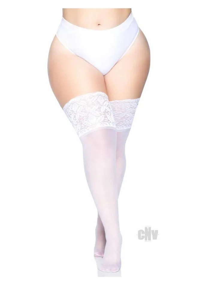 Lycra Stay Thigh High Lace Top Ps White Fairvillacom Couples