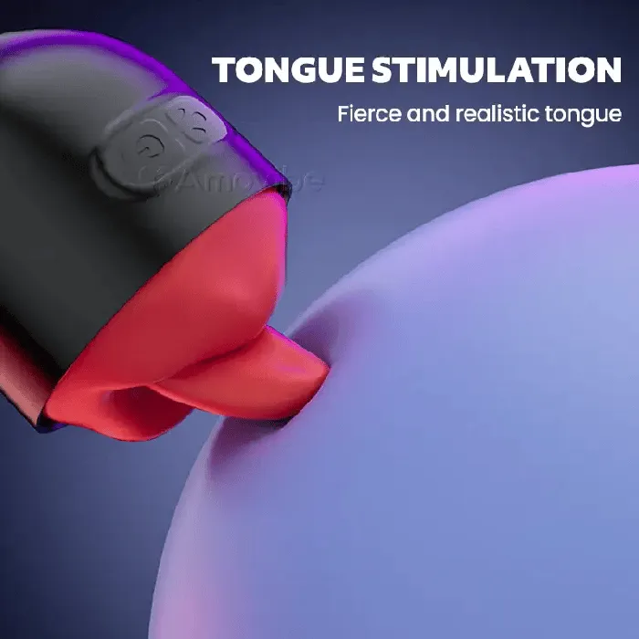 Male Sex Toys Amovibe App Controlled Male Masturbator with 9 Tongue Licking Vibration Modes Male Sex Toys Amovibe App Controlled Male Masturbator with 9 Tongue Licking Vibration Modes