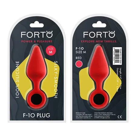 Male Sex Toys Fairvillacom FORTO F10 PlugPull Ring Red Medium
