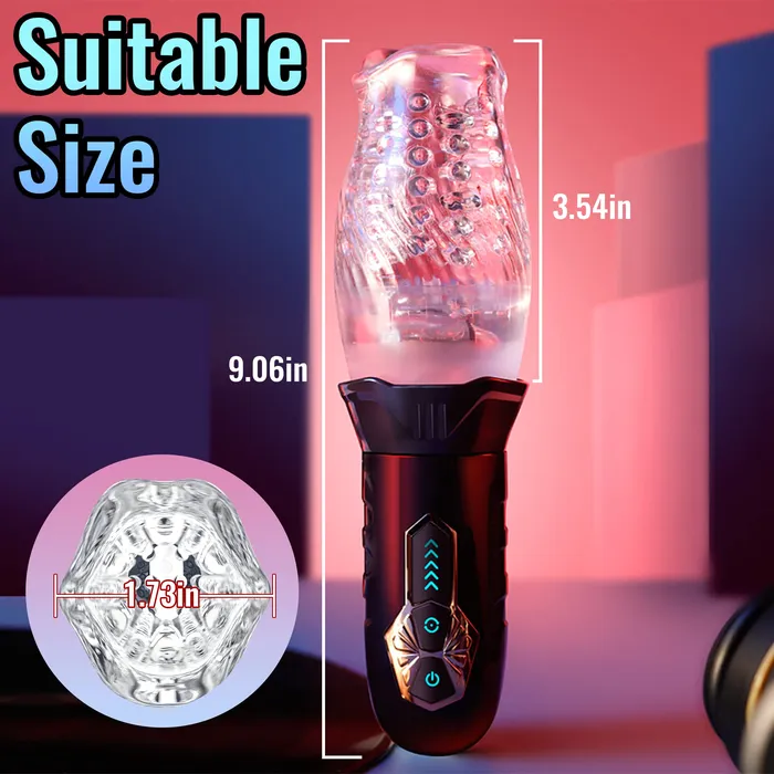 Male Sex Toys KERERO Palette Automatic Masturbator with Rotating Vibrating Patterns