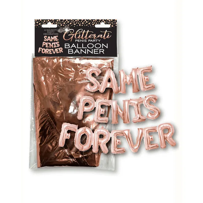 Male Sex Toys ShhhWndsr Glitterati Same Penis Forever Balloon Banner