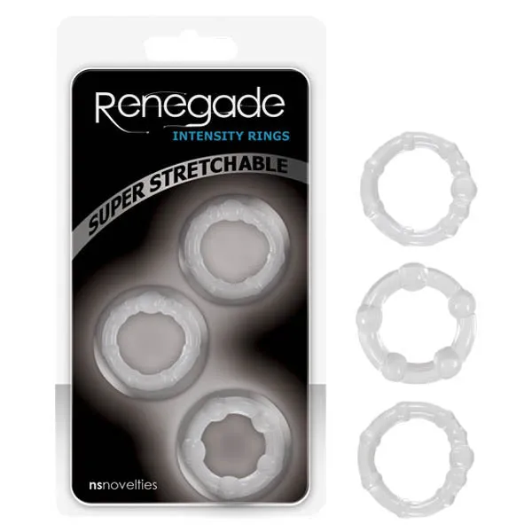 Male Sex Toys ShhhWndsr Renegade Intensity Stretchy Cock Rings 3 pack