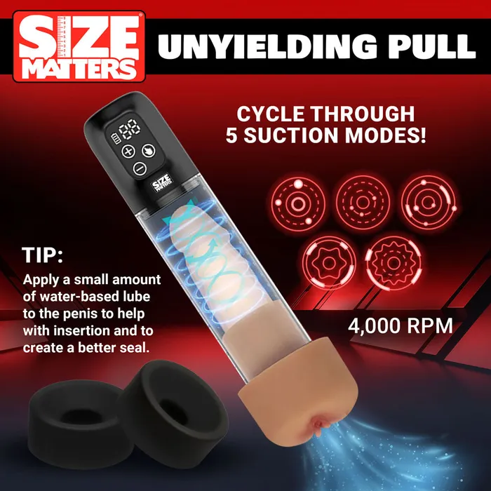 Male Sex Toys ShhhWndsr Size Matters Sucking Penis Pump