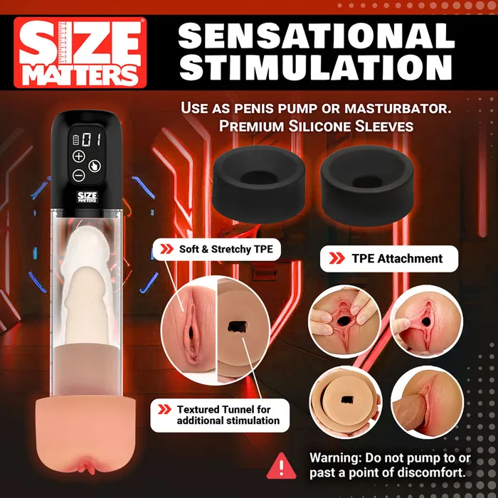 Male Sex Toys ShhhWndsr Size Matters Sucking Penis Pump