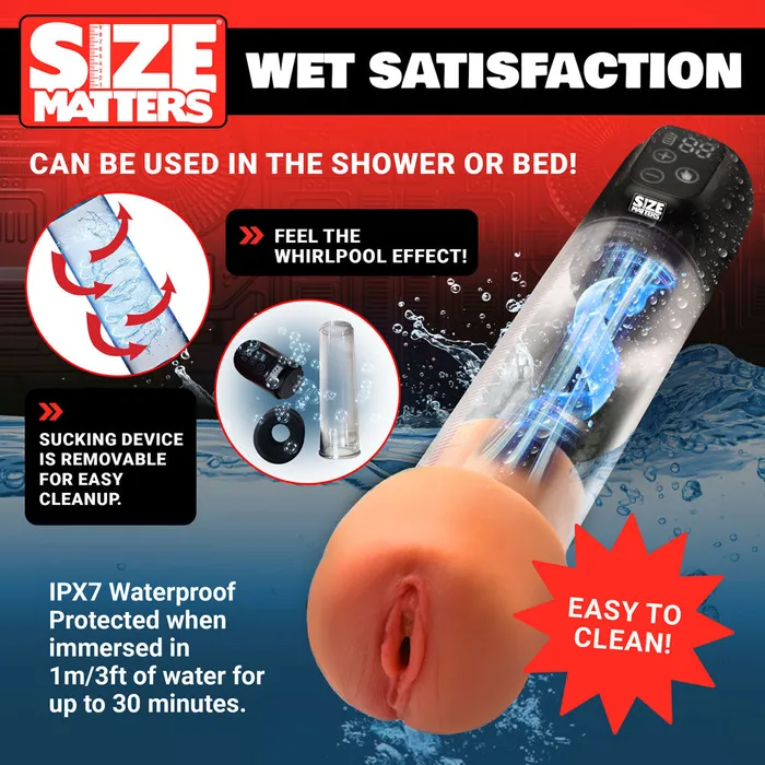 Male Sex Toys ShhhWndsr Size Matters Sucking Penis Pump