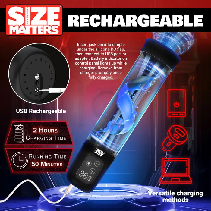 Male Sex Toys ShhhWndsr Size Matters Sucking Penis Pump