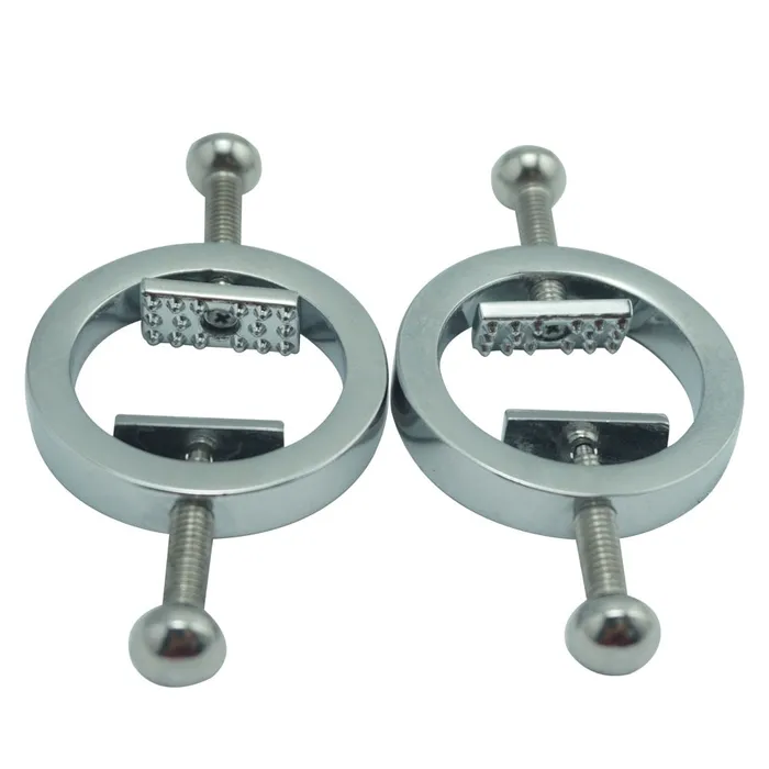 Nipple clamps in stainless steel adjustable ShhhOb Female Sex Toys