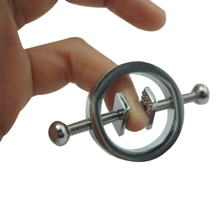 Nipple clamps in stainless steel adjustable ShhhOb Female Sex Toys