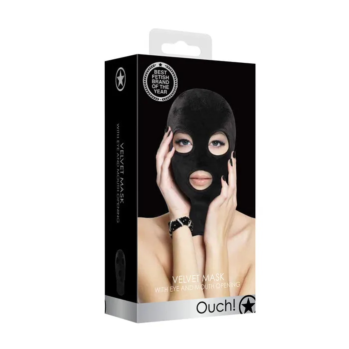 Ouch Velvet Velcro Mask with Eye and Mouth Opening ShhhWndsr Couples