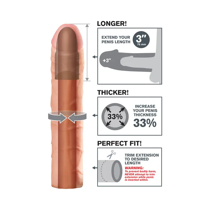Perfect 3 Inches Extension Beige Fairvillacom Dildos