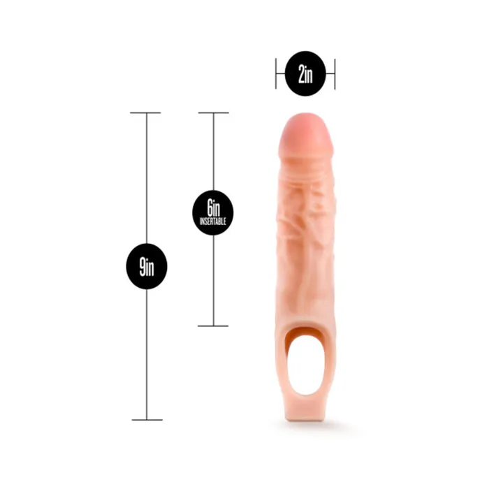 Performance 9 Inch Cock Sheath Penis Extender Vanilla Fairvillacom Dildos