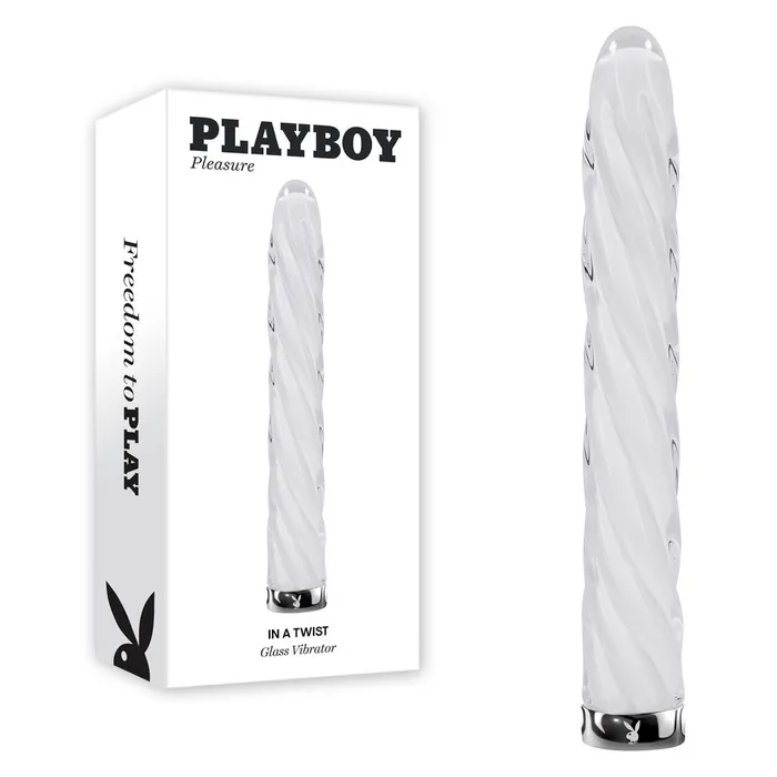 Playboy Pleasure IN A TWIST 175 cm USB Rechargeable Glass Vibrator ShhhWndsr Female Sex Toys Playboy Pleasure IN A TWIST 175 cm USB Rechargeable Glass Vibrator ShhhWndsr Female Sex Toys