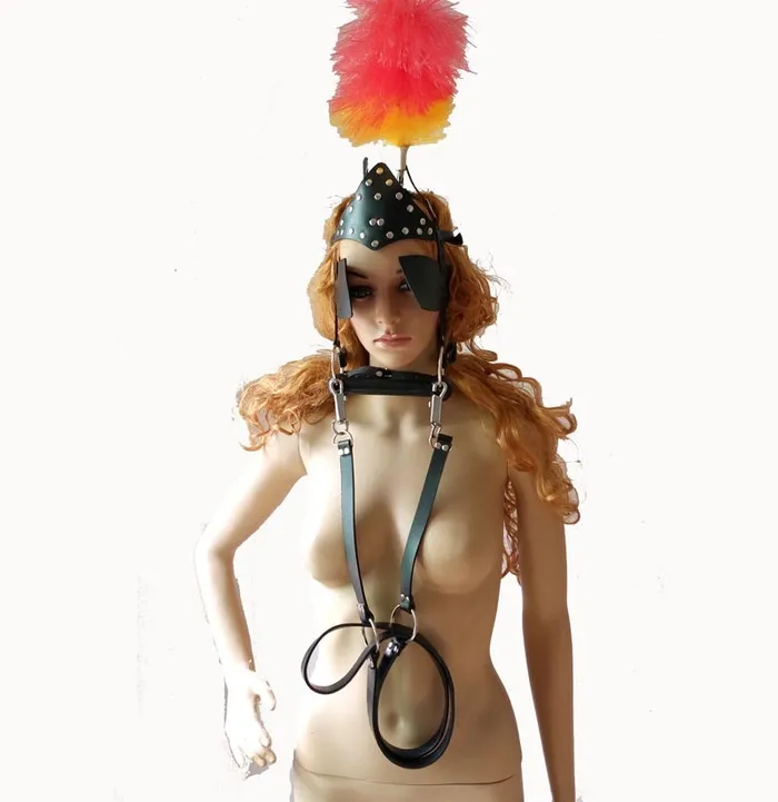 Pony play bridle harness with reins blinkers ShhhOb Female Sex Toys
