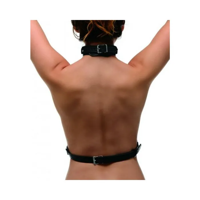Restraints Fairvillacom Female Chest Harness Black Leather