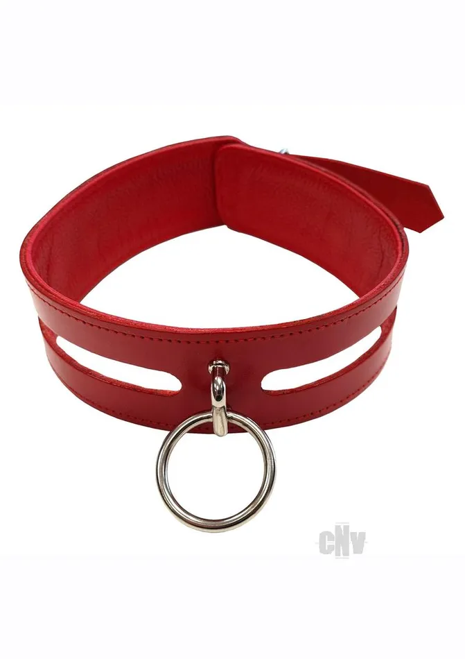 Restraints Fairvillacom Leather Oring Collar Red