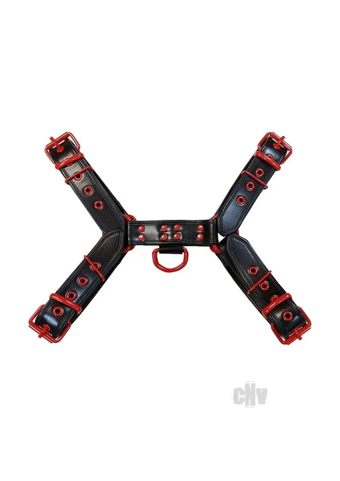 Restraints Leather O T Harness Blkred Md Fairvillacom