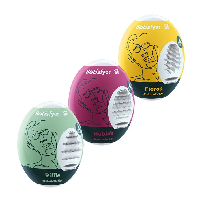 Satisfyer Masturbator Eggs Mixed 3 Pack 1 ShhhWndsr Male Sex Toys